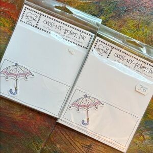 Cross My Heart Inc. Umbrella Dinning Placecards 2 sets New Vintage